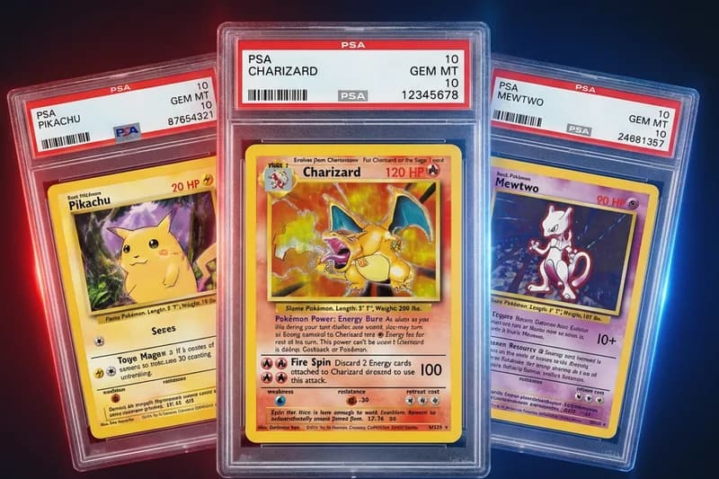 Graded Pokémon cards in protective slabs